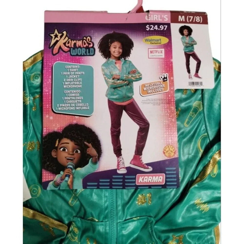 Rubies Karmas World Karma Girls Medium Halloween Costume Size Medium 7 to 8 New